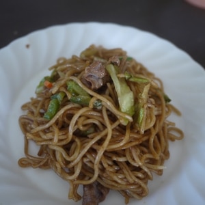 ホットプレートで焼きそば♪